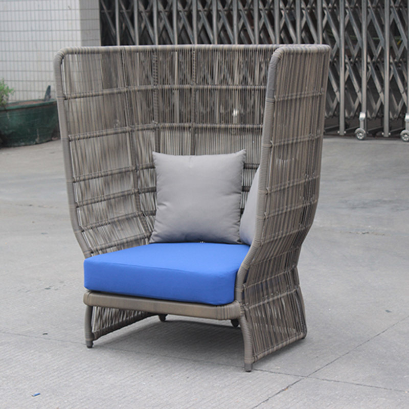 High Quality Outdoor Wicker High Back Leisure Rattan Garden Sofa Chair