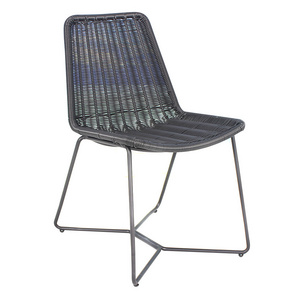 China Wholesale Black Wicker Outdoor Patio Dining Armless Chair