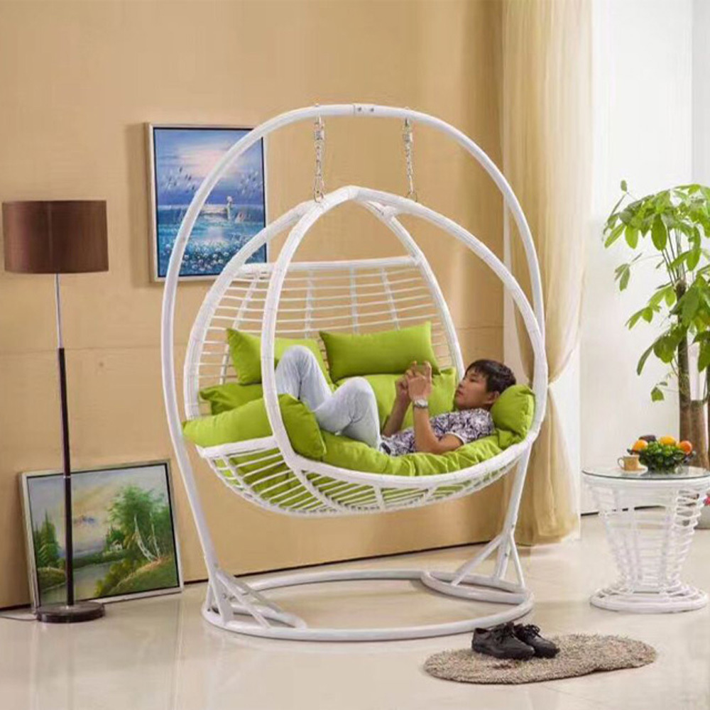 Iron frame indoor circle swing chair furniture