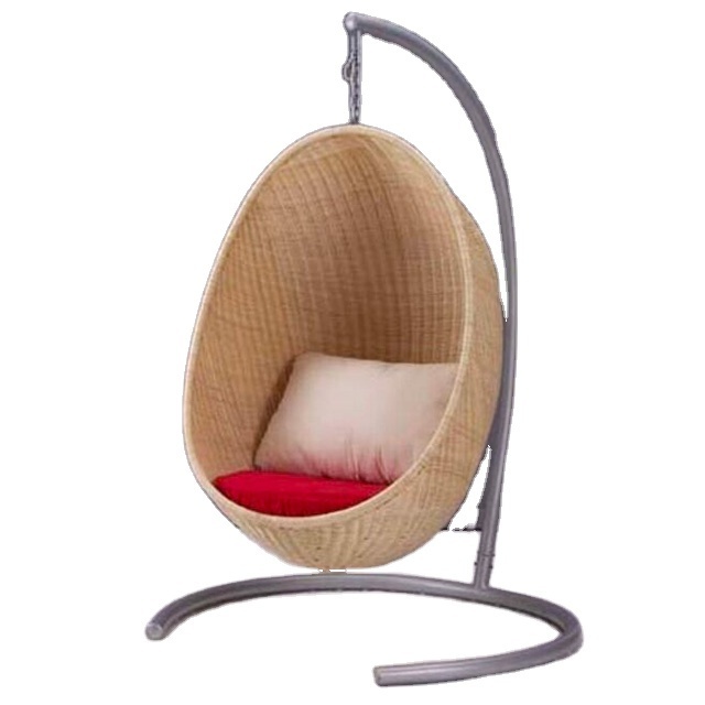 Rattan outdoor adult swing chair round hanging bed