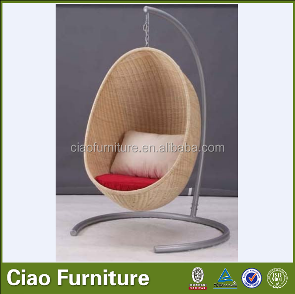 Rattan outdoor adult swing chair round hanging bed