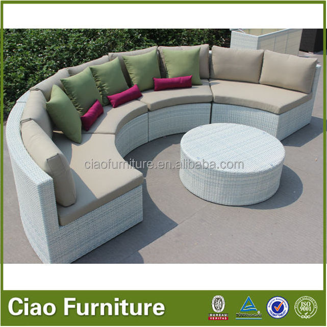 White nilkamal plastics rattan round sofa bed outdoor furniture