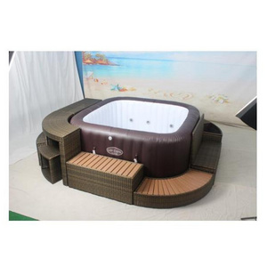 Kd Package Popular Wholesale Outdoor Garden Use Big Size Square SPA Rattan Furniture