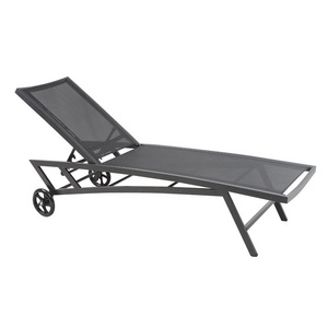 Hot Selling Swimming Pool Deck Aluminum Outdoor Lounge Chair With Wheels