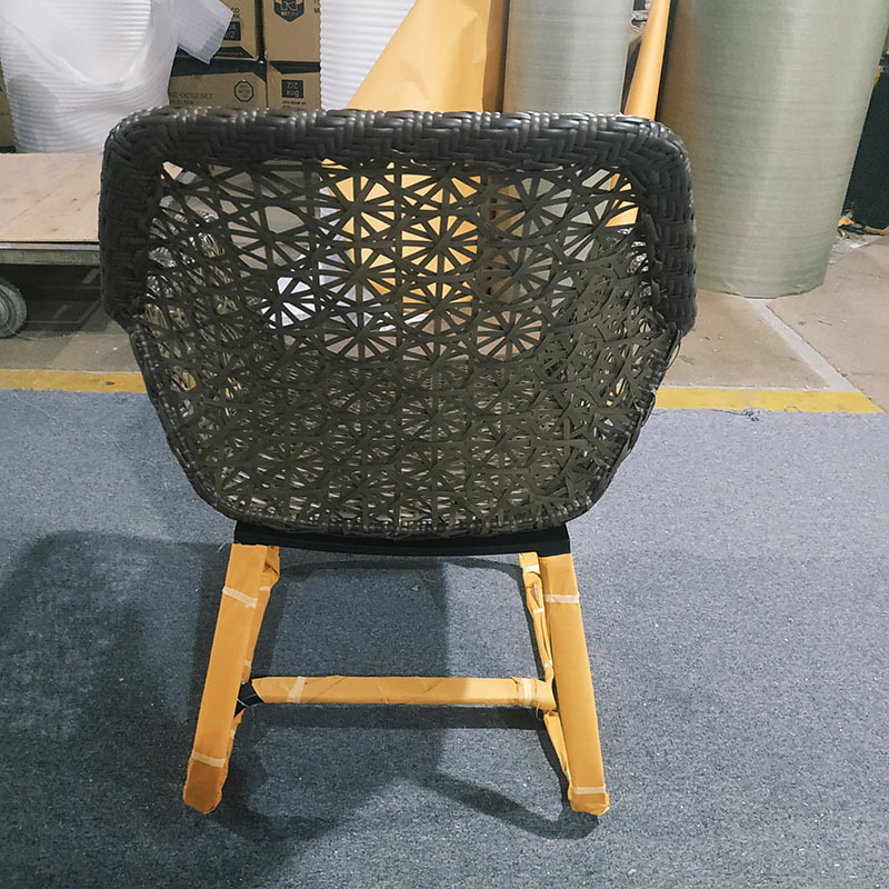 Flower weaving plastic outdoor synthetic rattan chair