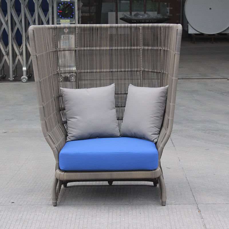 High Quality Outdoor Wicker High Back Leisure Rattan Garden Sofa Chair