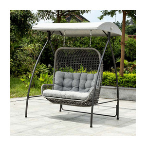 Wholesale Price Outdoor Hanging Rattan Egg Chair Leisure Wicker Patio Egg Swing Chair