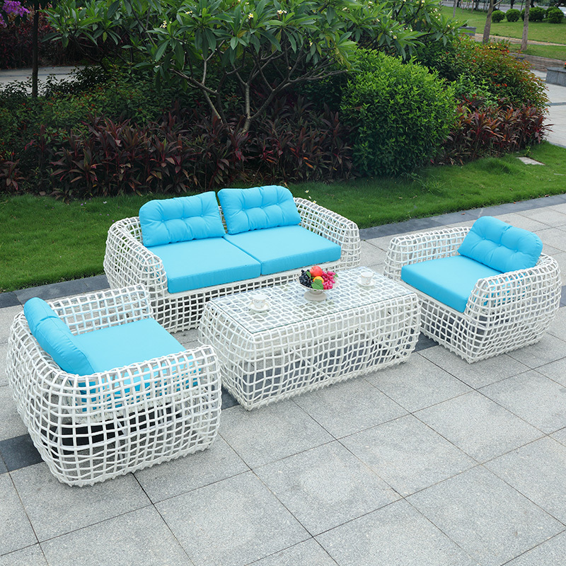 best selling new modern home style outdoor garden patio furniture dining room rattan sectionals seater sofas set