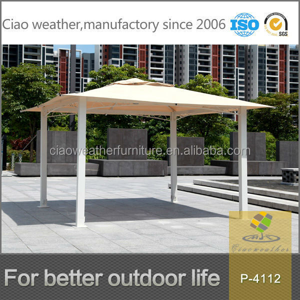 outdoor polycarbonate gazebo garden tent alu roof material