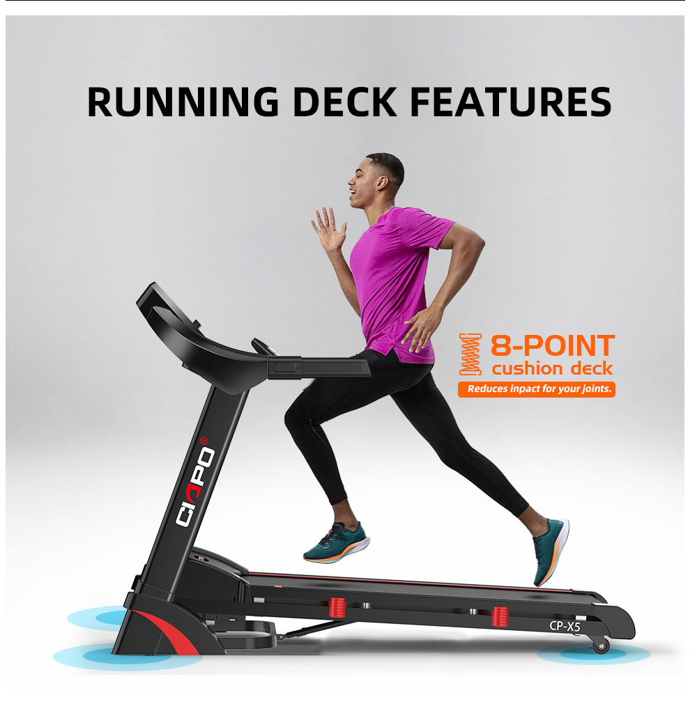 CIAPO X5 OEM Sports Body Commercial Folding Fitness Gym Running Track Machine Electric Treadmill