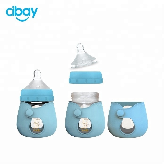 silicone baby bottle manufacturer Bpa free easy to clean silicone baby feeding bottle