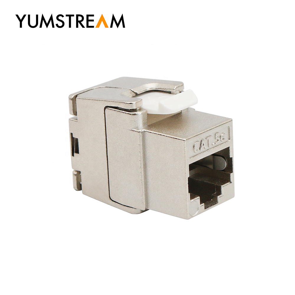 Toolless Shielded 180 Degree Cat5 Keystone Rj45 Modular Jack STP FTP Cat 5e Keystone Jack