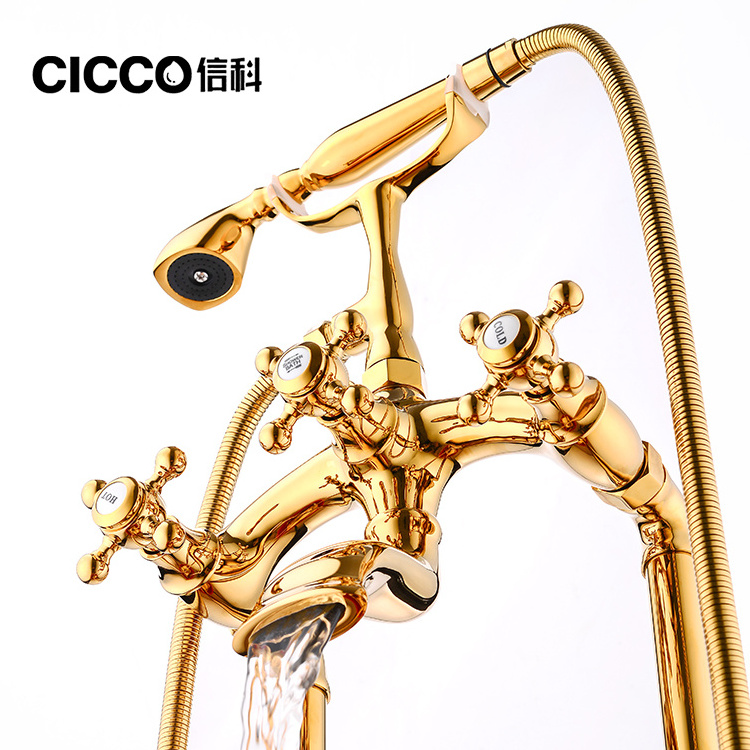 2022 year Gold  Claw Foot  Freestanding Bathtub  Filler Bath Tub Faucet