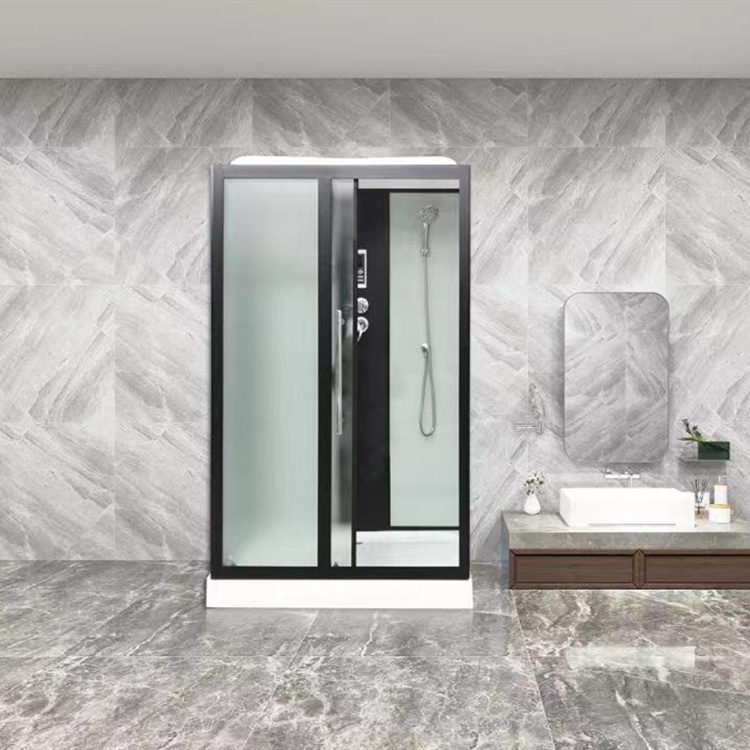 Hidden Cam Brushed Aluminum Frame Waterproof Tempered Safety Glass Massage Steam Shower Room