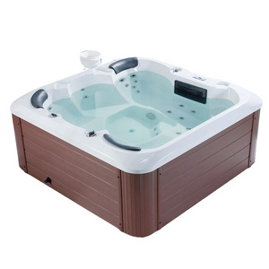 Best Brand Portable Twilight Swim Whirlpool Spa Twilight 6 Man Hot Tub CE Bathroom Modern Colorful Light Corner Bathtub 10 Sets