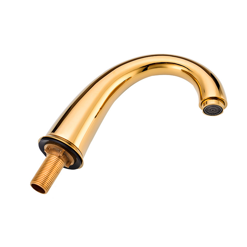 Classic Deck Mount Bathtub Faucets Brass Chrome 5-Hole Roman Filler Tub Bathroom Faucets with Handheld Shower