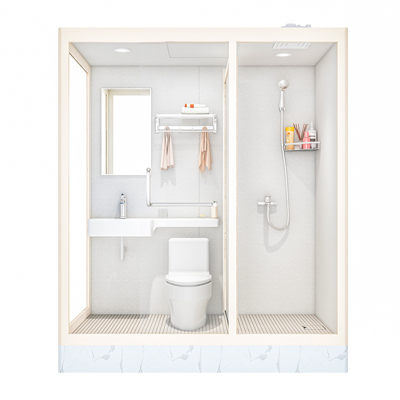 Freestanding All In One Prefab Bathroom Unit Shower toilet And Toilet Portable Bathroom Modular Bathroom Pods