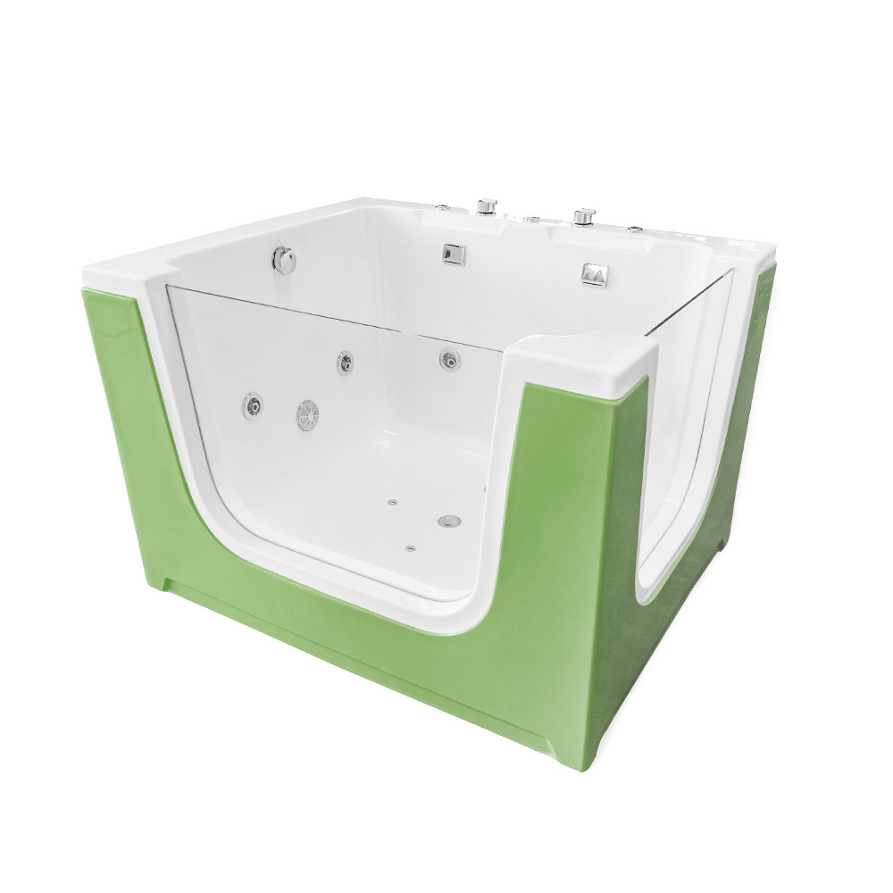 white children bath tub baby spa bathtub two glass kids spa