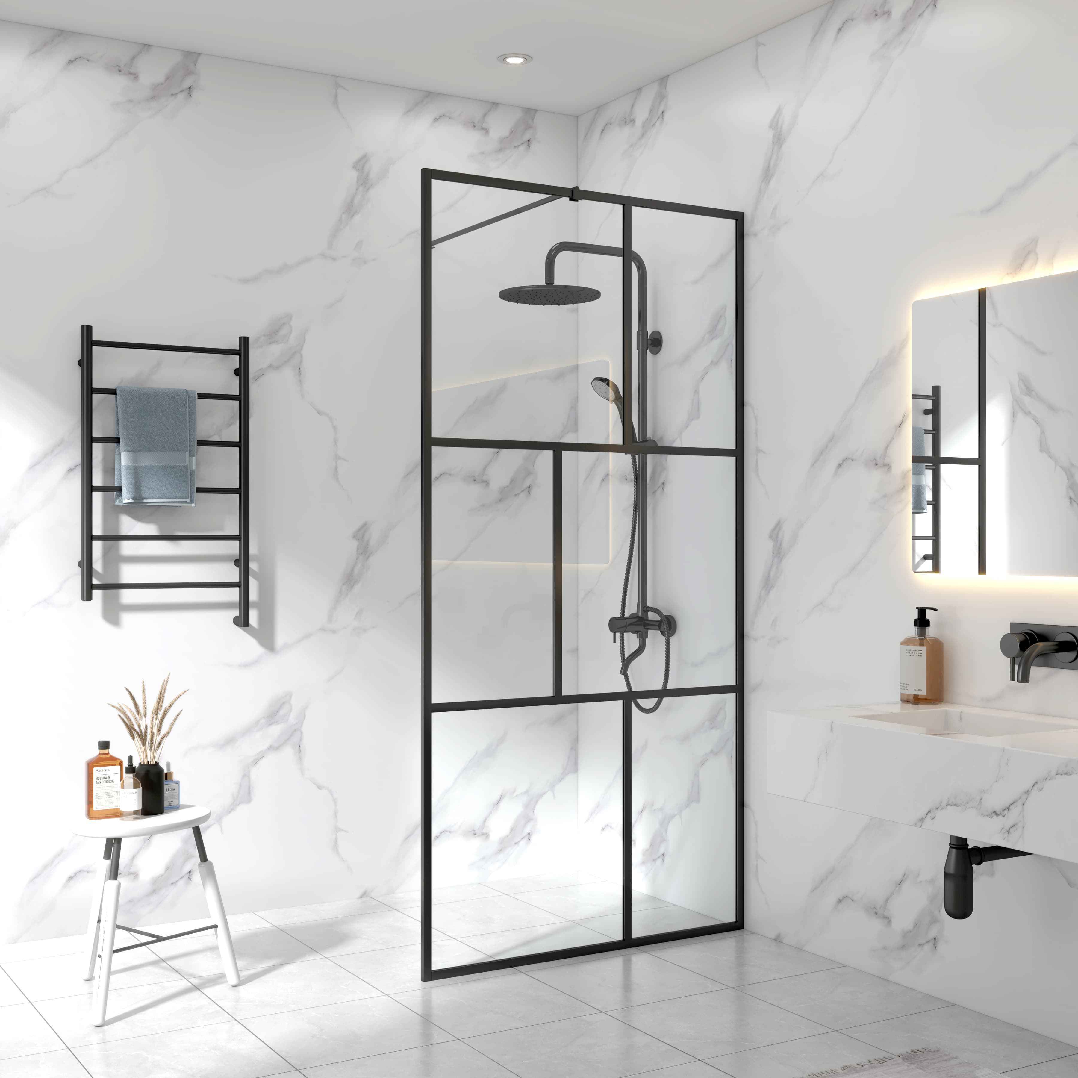 factory direct supplier walk in shower enclosure simple style shower door for bathroom