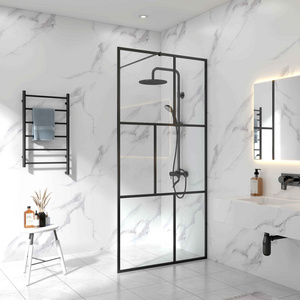 factory direct supplier walk in shower enclosure simple style shower door for bathroom