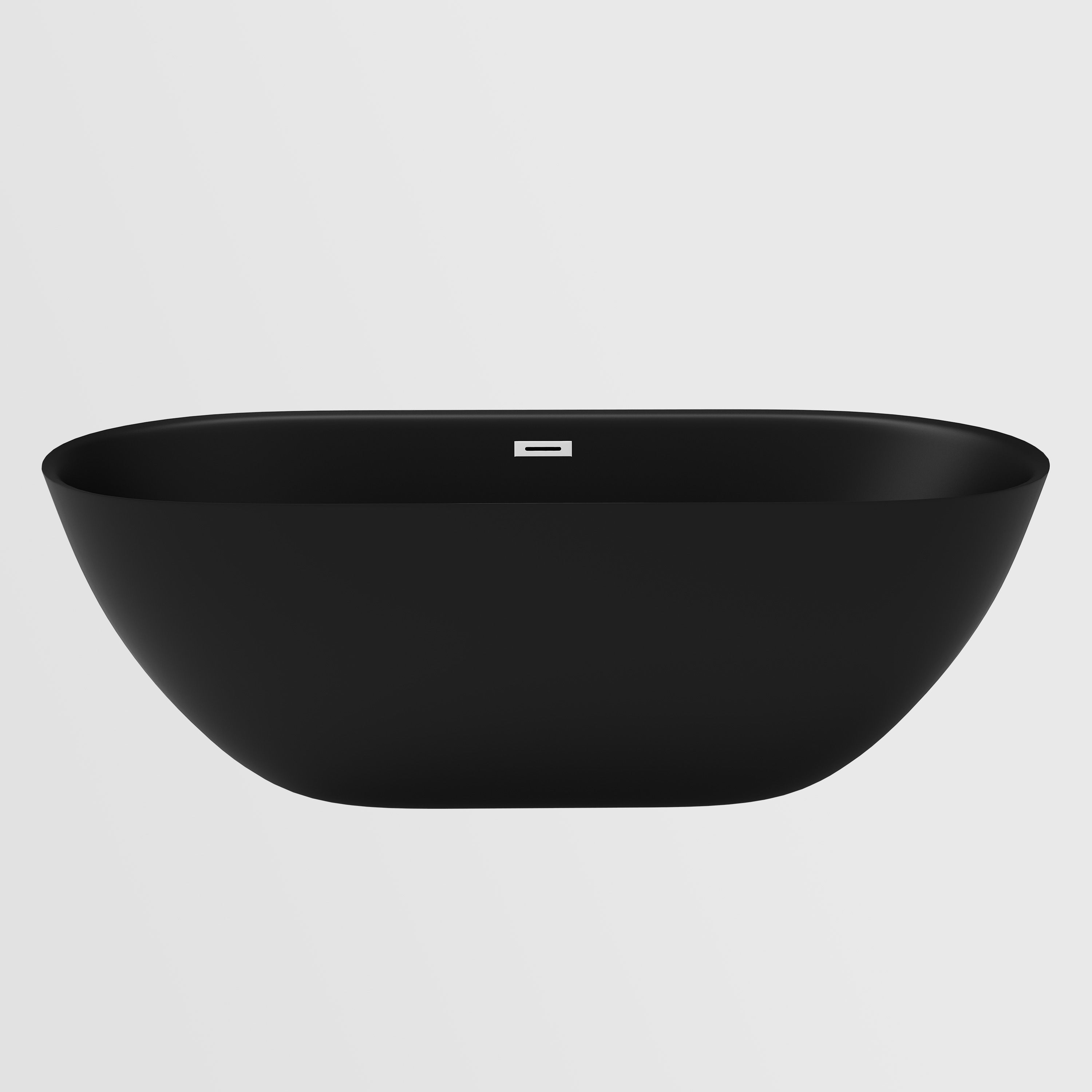 Luxury acrylic freestanding whirlpools bathtub with black solid surface for bathroom hotel