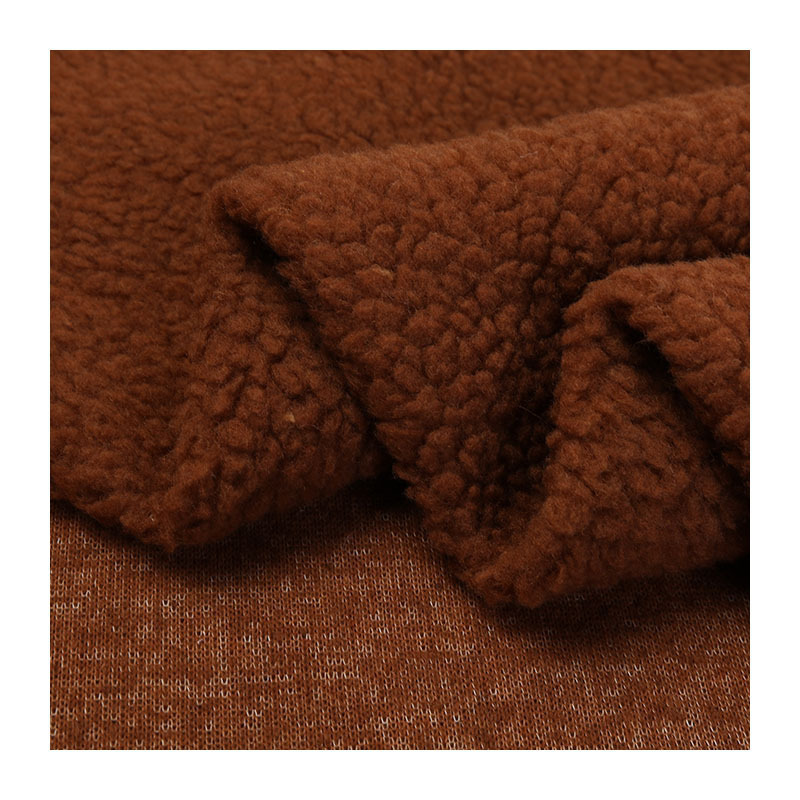 2023 Good quality 100% recyclable polyester lamb wool fabric for winter garment and suit