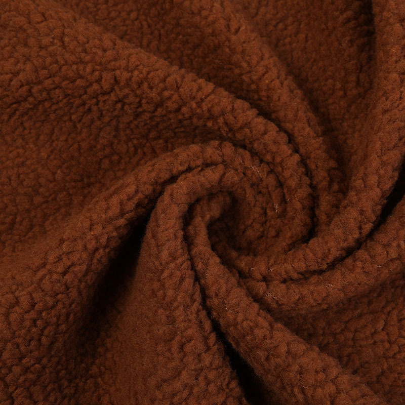 2023 Good quality 100% recyclable polyester lamb wool fabric for winter garment and suit