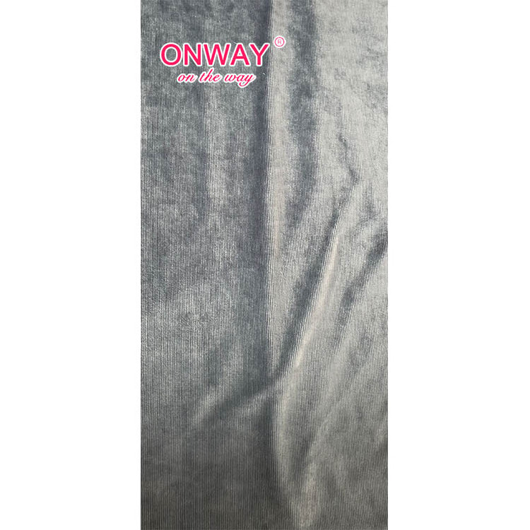 Good quality pink 95% polyester 5% spandex velvet corduroy fabric wide for dress clothing