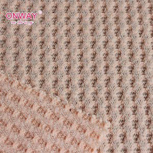 Fashion Ladies stretch soft knitted 100% polyester Hacci Waffle fabric for clothing