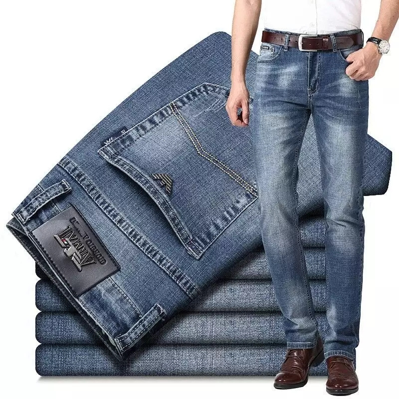 Wholesale bulk high quality men's jeans loose business men's jeans