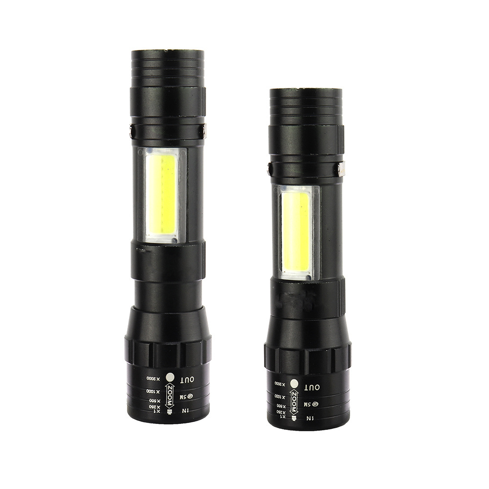 USB Charge scalable Portable Rechargeable Aluminum Alloy Torch adjustable Flashlights Outdoor survival emergency camp light