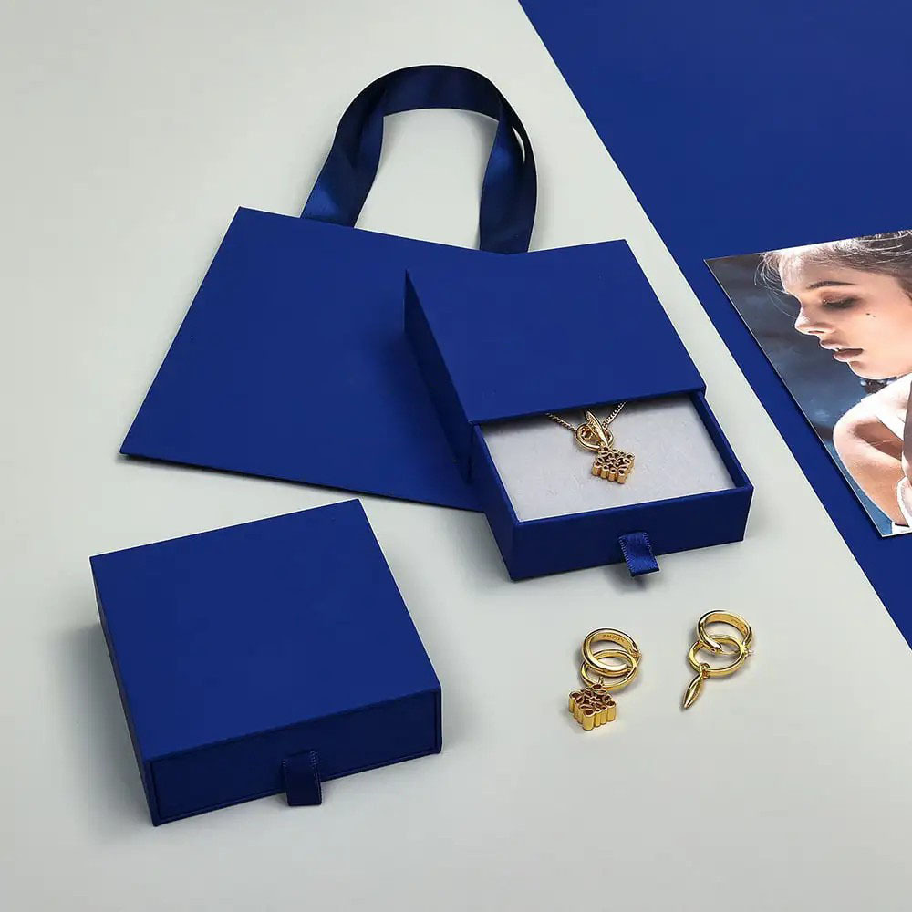 Drawer Cardboard Gift Luxury Custom Logo Packaging Wholesale Jewelry Paper Ring earring bracelet pendant necklace Box