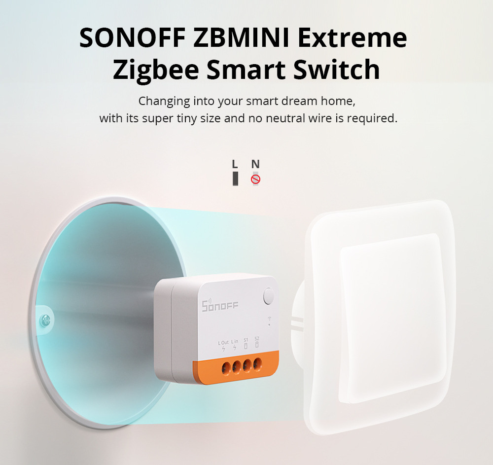 SONOFF ZBMINI L2 Zigbee Smart Switch No Neutral Wire Required wifi switch smart home Zigbee Smart Switch