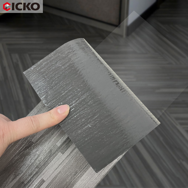 CICKO 1.8mm PVC Floor Sticker Fireproof LVT Self-Adhesive Vinyl Tiles Peel and Stick Tiles for Indoor Use