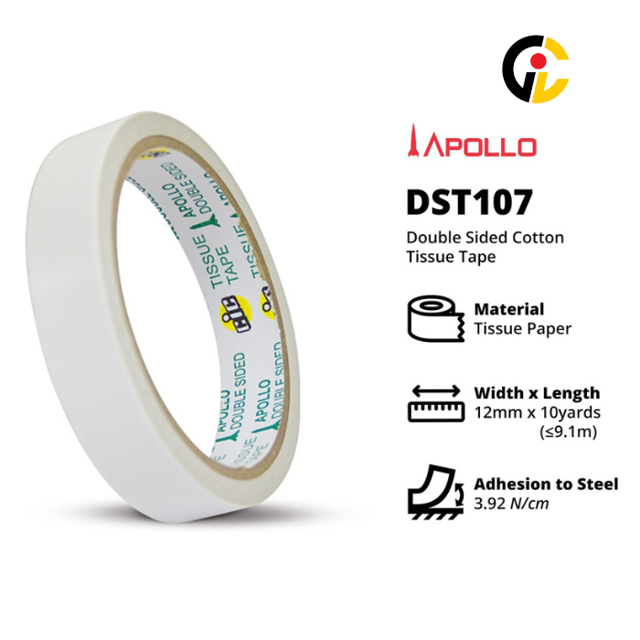 High Quality General Purpose Double Sided Tissue Tape Solvent Acrylic Adhesive Temperature Resistance Malaysia Manufacturer