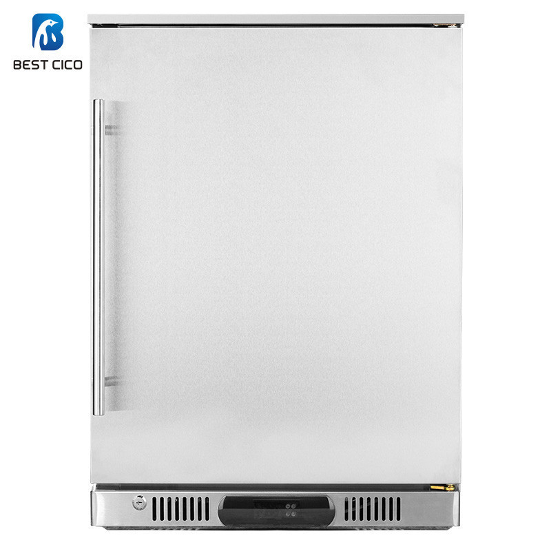 Portable Mini Compressor Refrigerator, Small Bar Glass Door Mini Fridge