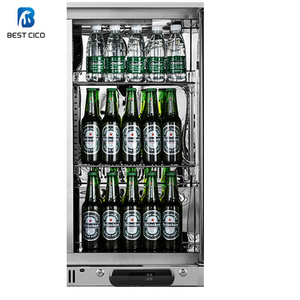 Portable Mini Compressor Refrigerator, Small Bar Glass Door Mini Fridge