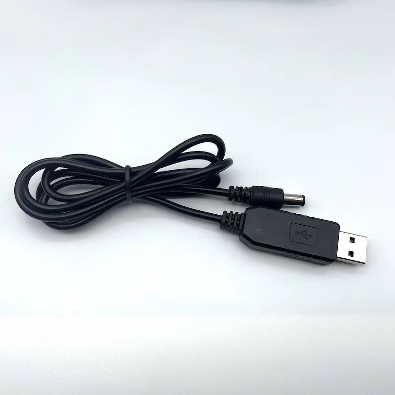 High Quality 1m Power Booster Step Up Charger 5.5x2.1 mm DC 5V to 12V USB Cable for Wifi Router Modem Fan LED Light