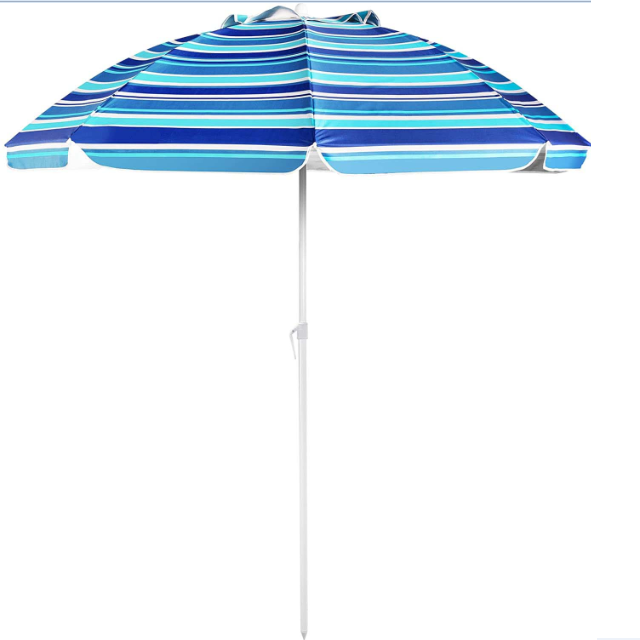 Beach Umbrella 1.8m 6ft UV 50+ Outdoor Portable Sunshade Umbrella ,Tilt, Carry Bag for Garden or Beach