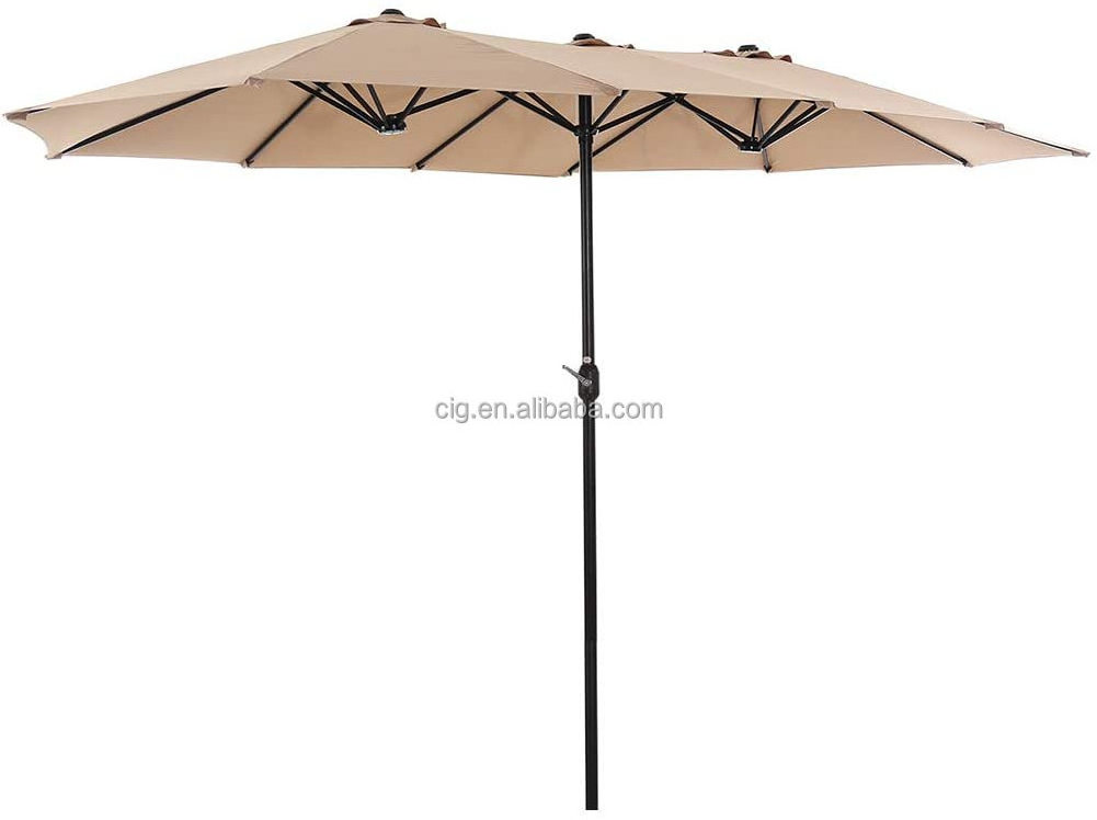 Wholesale Customized  double Sided Extra Large Market Umbrella with Stand and Base