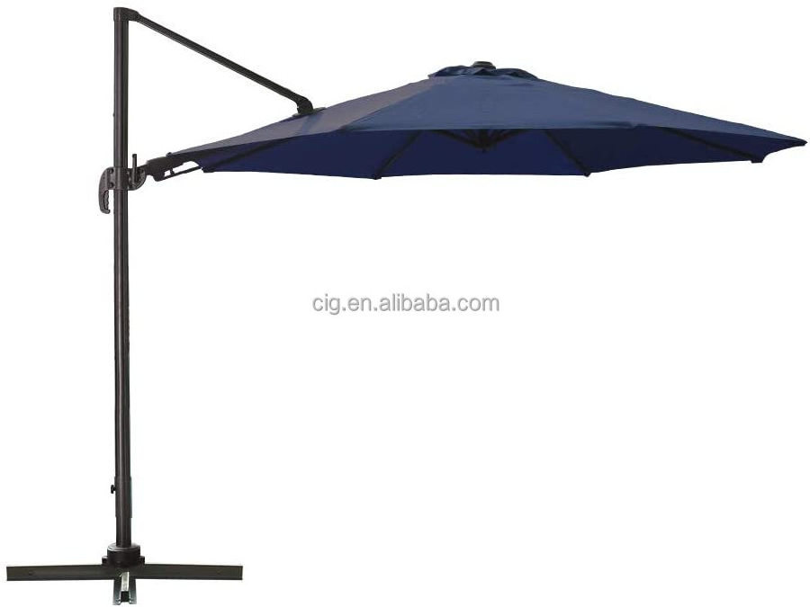 Cheap factory 10 ft round model Hanging Offset Cantilever Outdoor Patio Umbrella