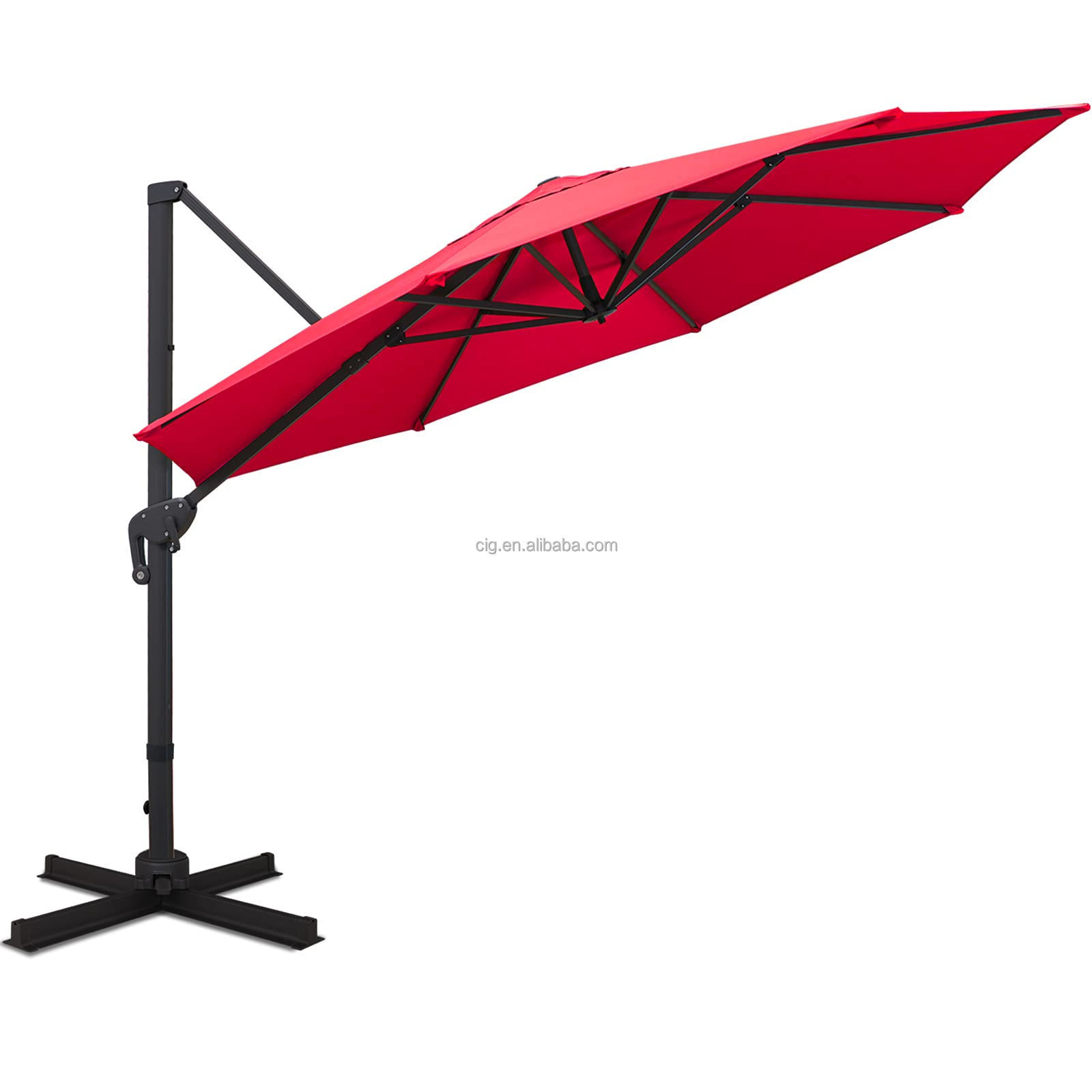 Cheap factory 10 ft round model Hanging Offset Cantilever Outdoor Patio Umbrella