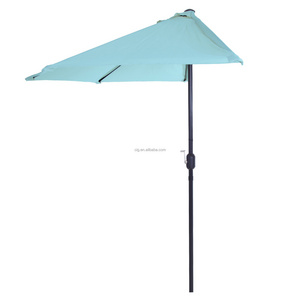 Half Round commercial Windproof and waterproof Patio Umbrella with Easy Crank