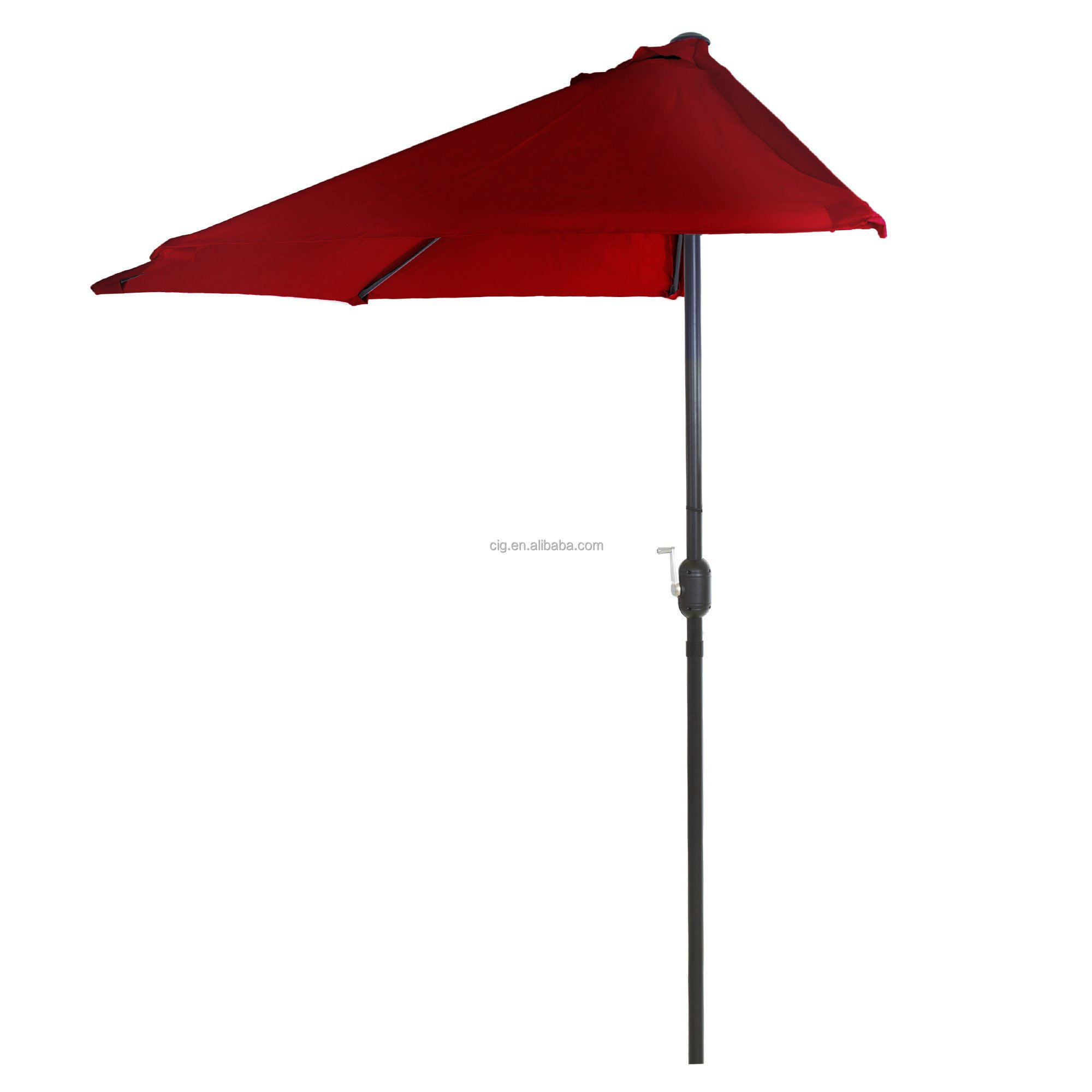 Half Round commercial Windproof and waterproof Patio Umbrella with Easy Crank