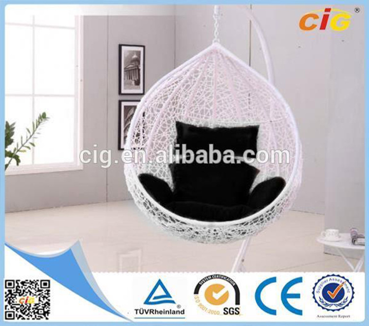 Custom Modern Egg Single Home Indoor Metal Patio Water Drop Swing