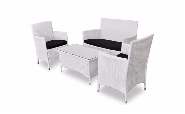 Classic Design Customized Style white wicker Patio Outdoor Poly Rattan Furniture