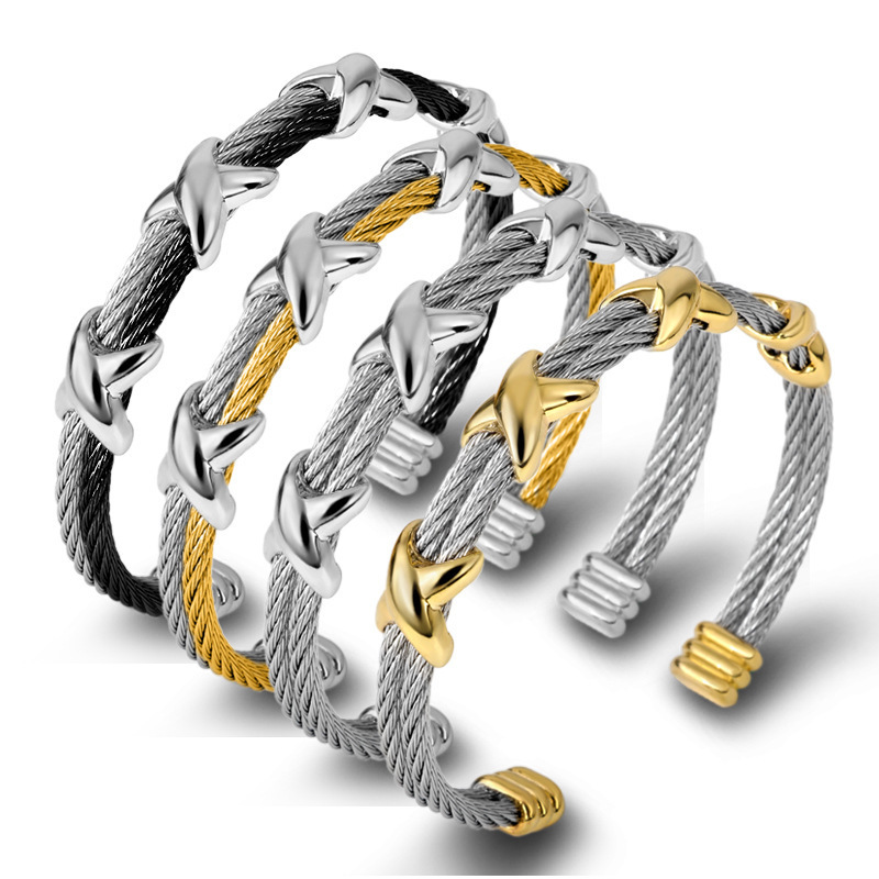 Twisted Chain Jewelry 2023 2024 18K Gold Stainless Steel 18K Gold Plated Jewelry Manufacturer Trade Trending Bracelet Waterproof