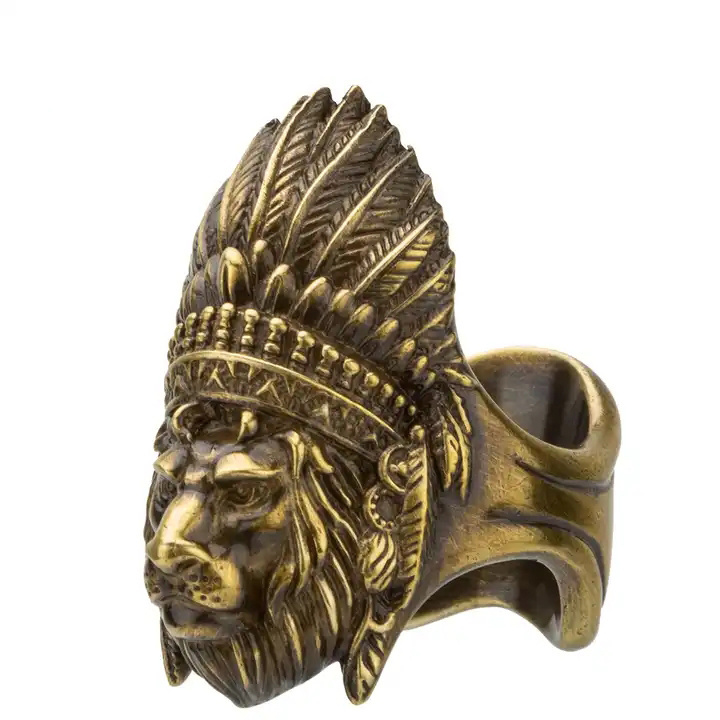 Wholesale High Quality Lion Design Copper Cigar Stand and Fancy Ring