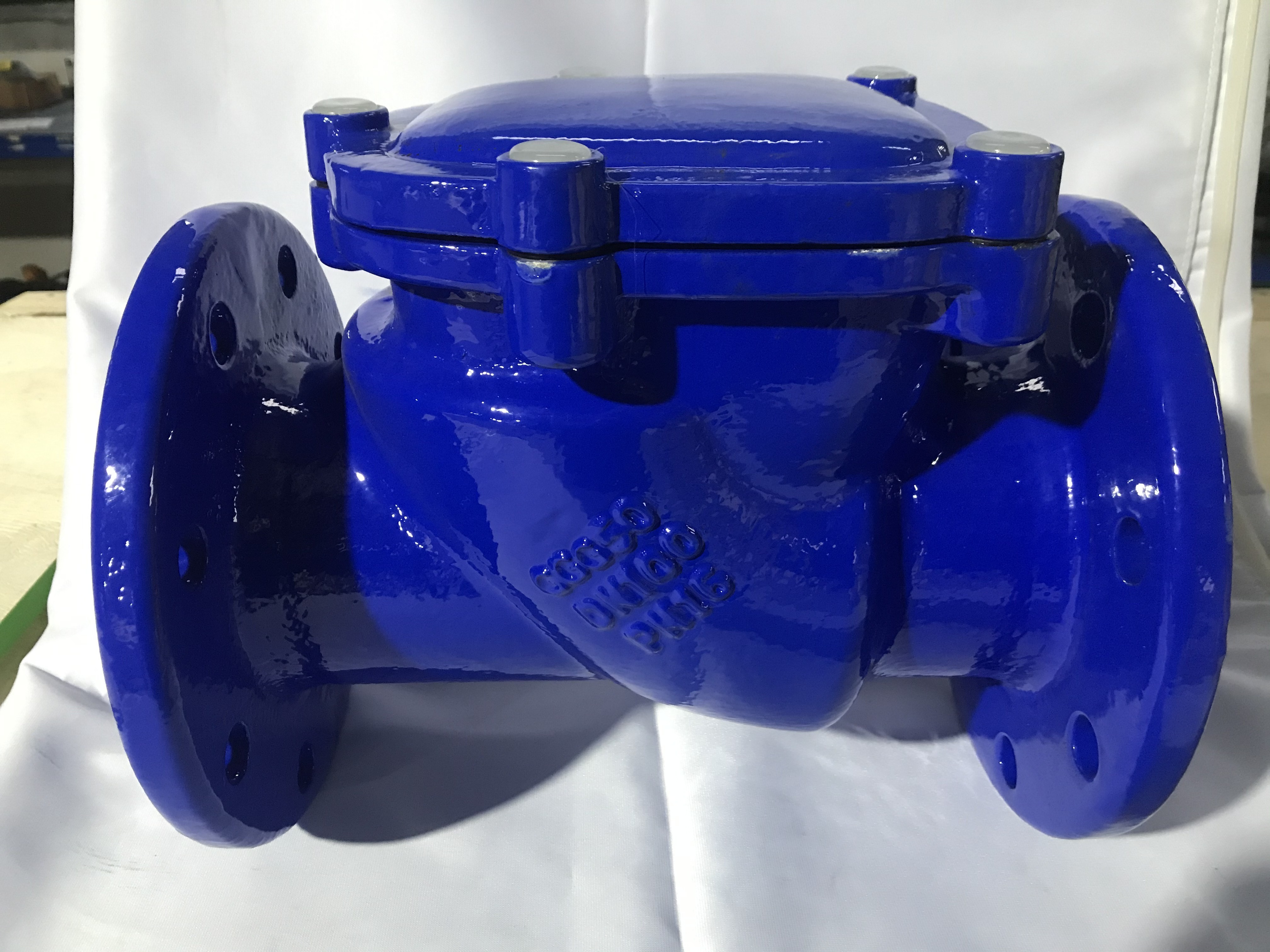 cast iron Resilient seated rubber disc flapper tilting swing  check valve