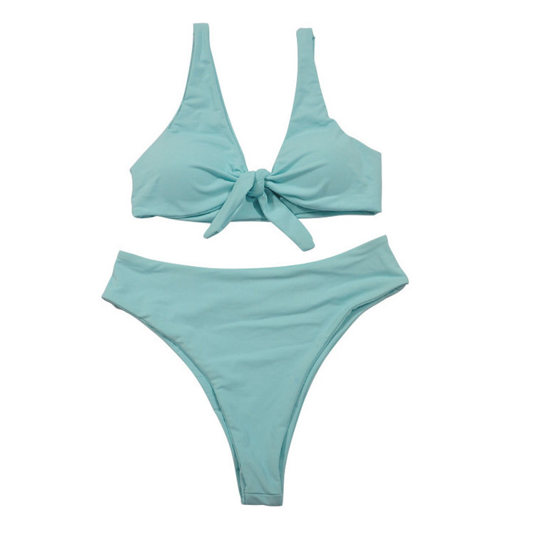 Cikini 2019 Hot sexy bikini  two piece High Waist swimwear solid color brazilian  bikini